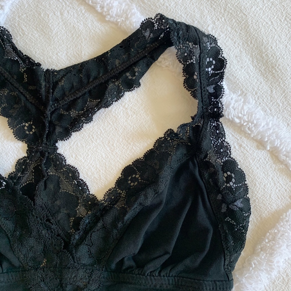 Wild Pearl Black Lace Bralette